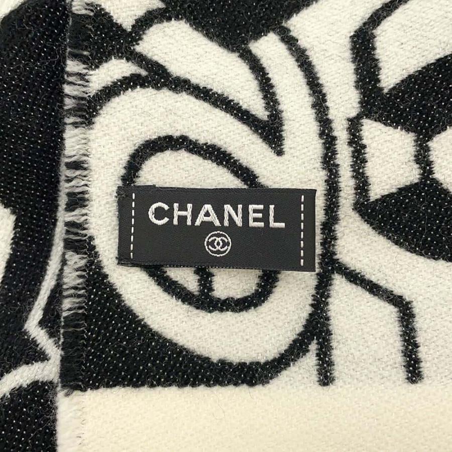 CHANEL シャネル　ニット　マフラー/ストール　ココマーク　黒　リバーシブル シャネル マフラー ココマーク リバーシブル CHANEL アパレル ストール