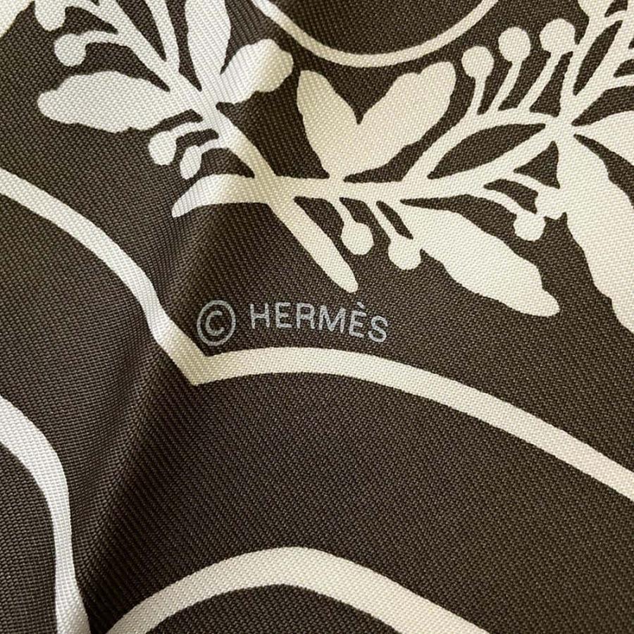 エルメス スカーフ カレH 80 サーベル飾袋 フリンジ HERMES シルク