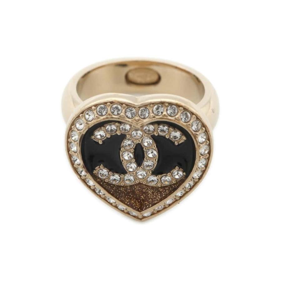 シャネル リング ココマーク ハート ラインストーン C23 B CHANEL 指輪 