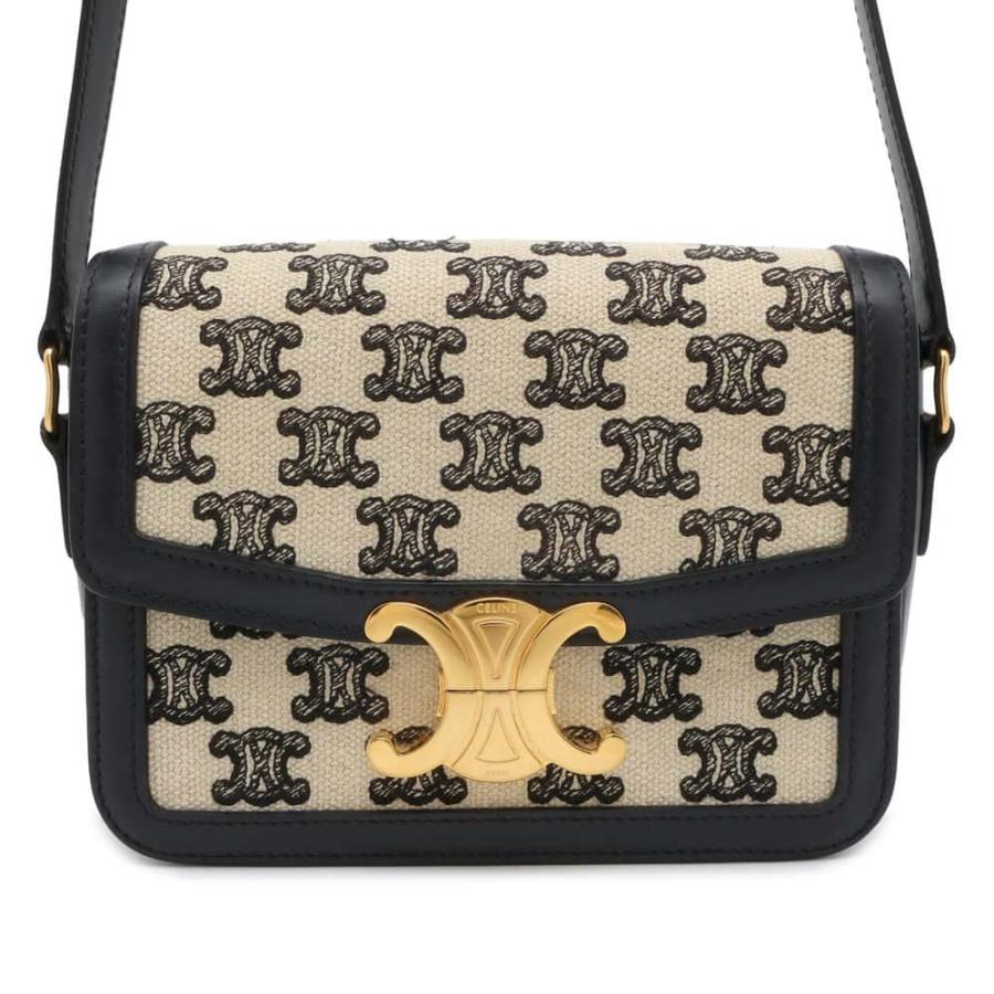 セリーヌ ショルダーバッグ ティーントリオンフ キャンバス レザー