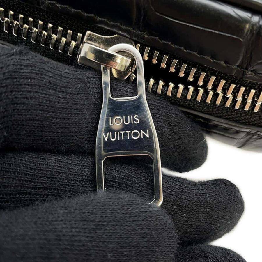 超美品 ルイヴィトン クロコダイル ジッピーパース ブラック LOUIS VUITTON（ルイ・ヴィトン） クロコダイル ジッピーXL ラウンド