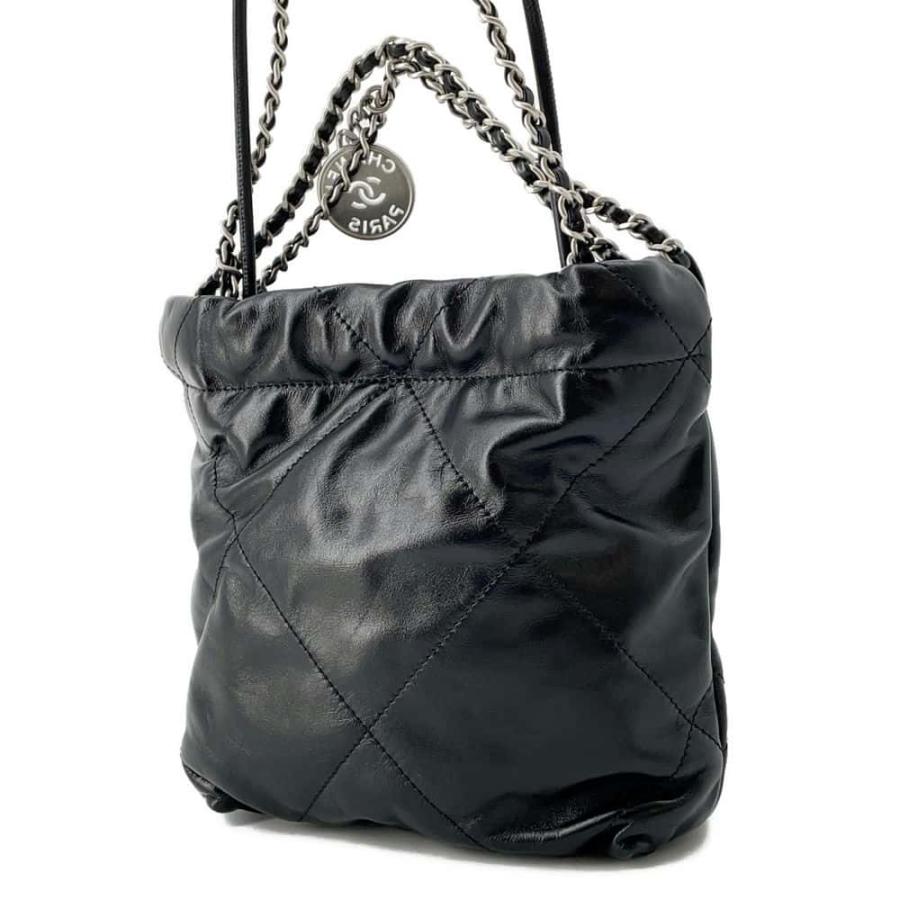 シャネル ハンドバッグ CHANEL 22 ミニ ココマーク カーフレザー  
