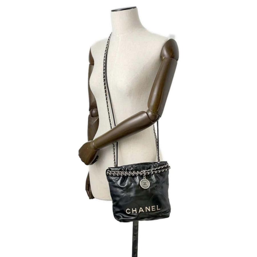 シャネル ハンドバッグ CHANEL 22 ミニ ココマーク カーフレザー  