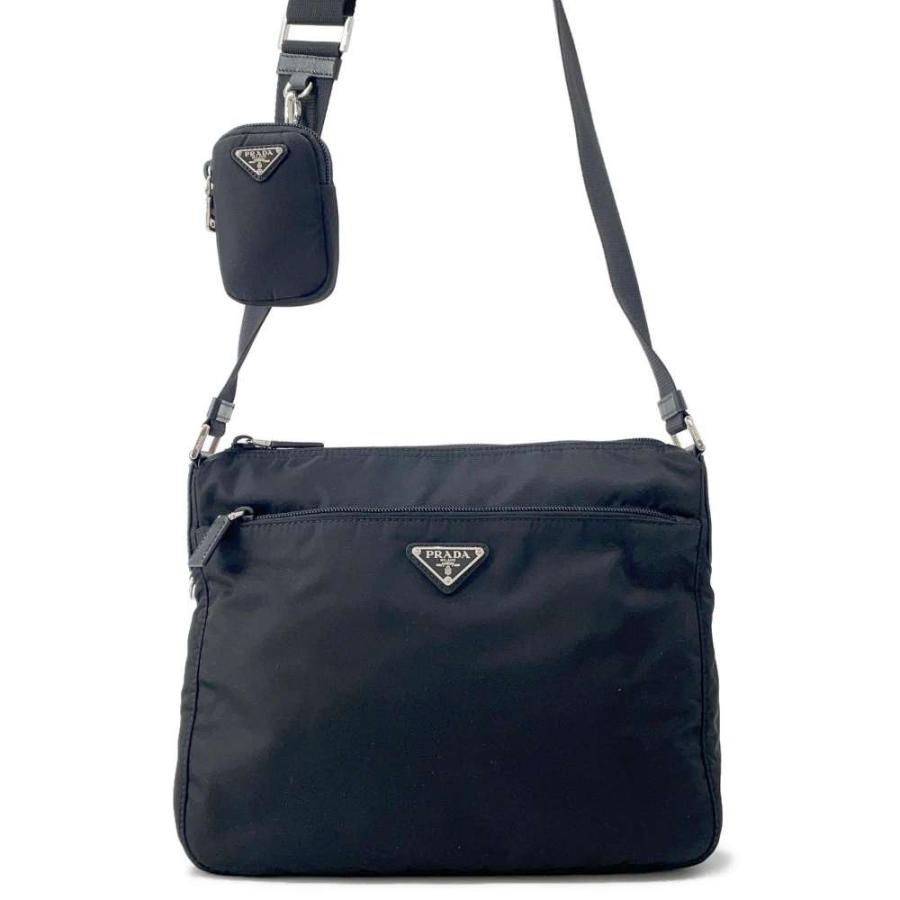 プラダ ショルダーバッグ Re-Nylon ナイロン 1BC421 PRADA 黒 ポーチ