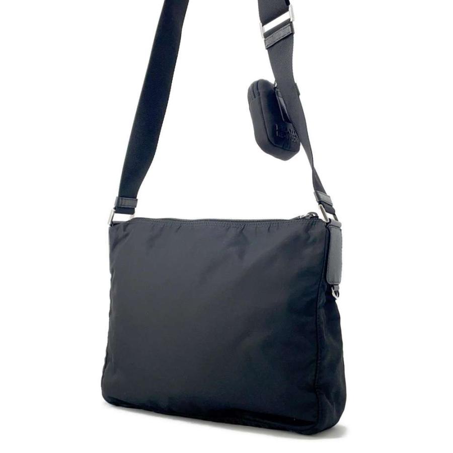 プラダ ショルダーバッグ Re-Nylon ナイロン 1BC421 PRADA 黒 ポーチ