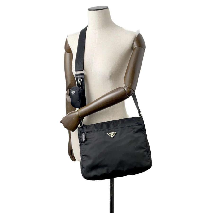 プラダ ショルダーバッグ Re-Nylon ナイロン 1BC421 PRADA 黒 ポーチ