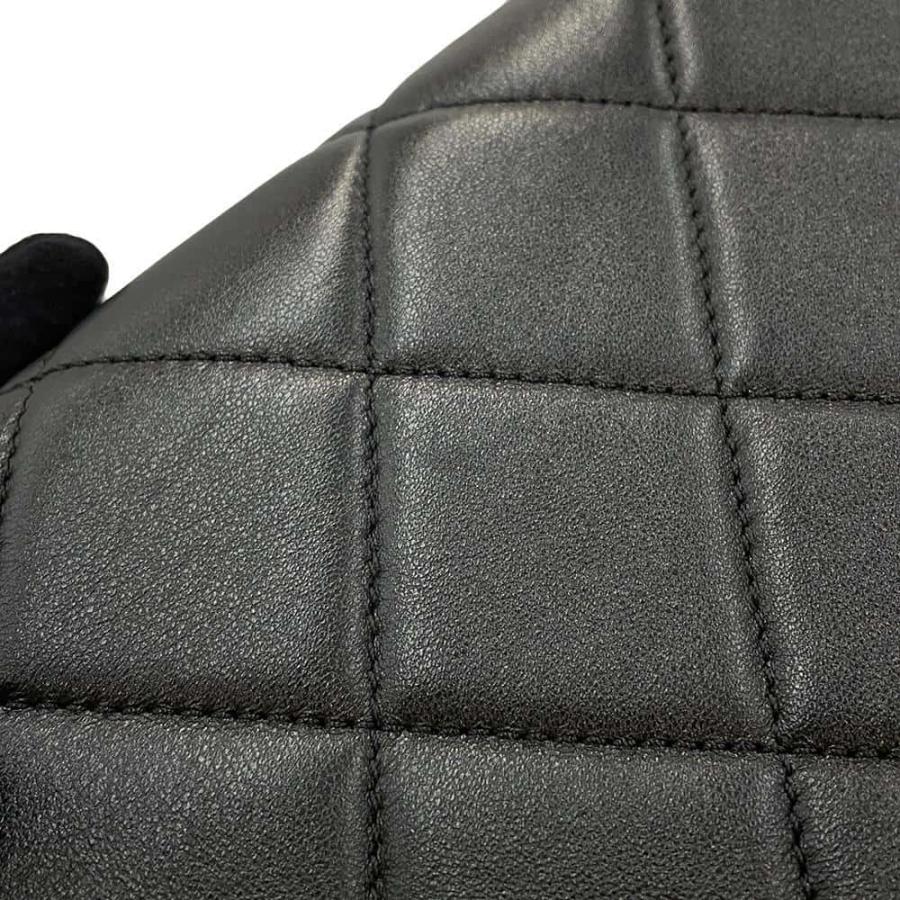 シャネル チェーンショルダーバッグ ココマーク マトラッセ パールボール ラムスキン AS4861 CHANEL 黒 シャネル チェーンショルダーバッグ ココマーク マトラッセ パール