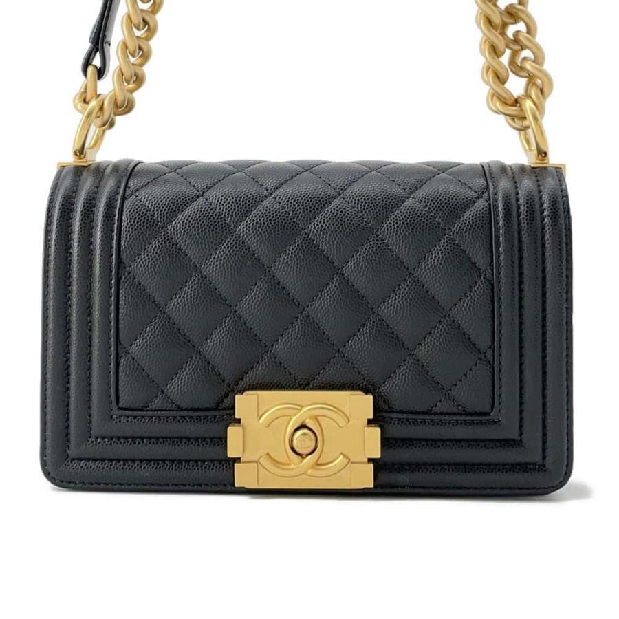 CHANEL（シャネル）マトラッセ　ボーイシャネル　A67085　チェーンショルダー　バッグ　マスダード シャネル チェーンショルダーバッグ ボーイシャネル スモール