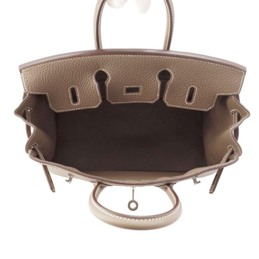 エルメス バーキン25 エトゥープ/シルバー金具 トゴ B刻印 HERMES