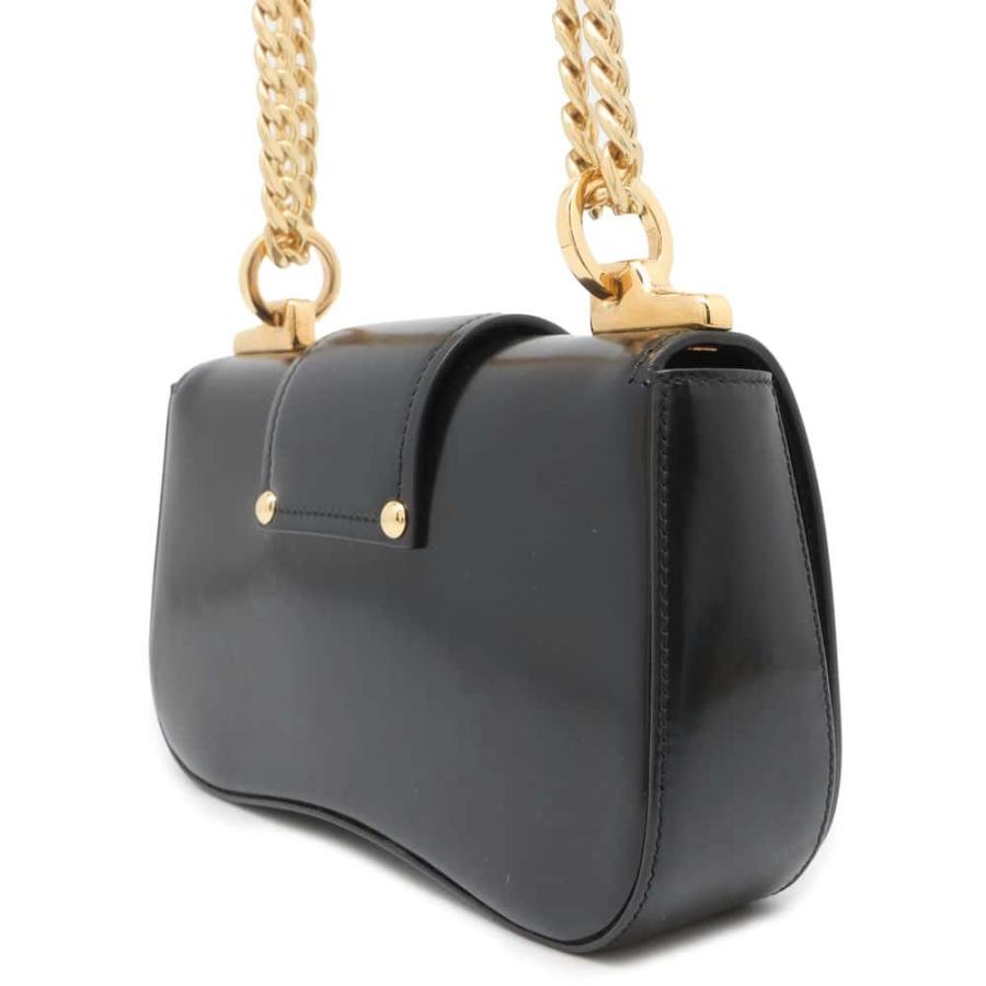 ハンドバッグ　ショルダーバッグ　プラダ　PRADA プラダ チェーンショルダーバッグ ロゴ レザー 1BD219 PRADA バッグ 黒
