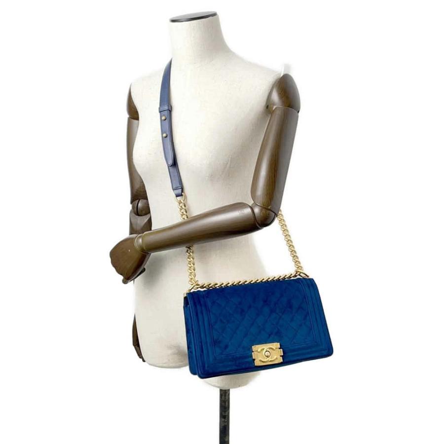 美品 CHANEL シャネル ベロア チェーンショルダーバッグ デカココ シャネル チェーンショルダーバッグ ココマーク ボーイシャネル ベロア