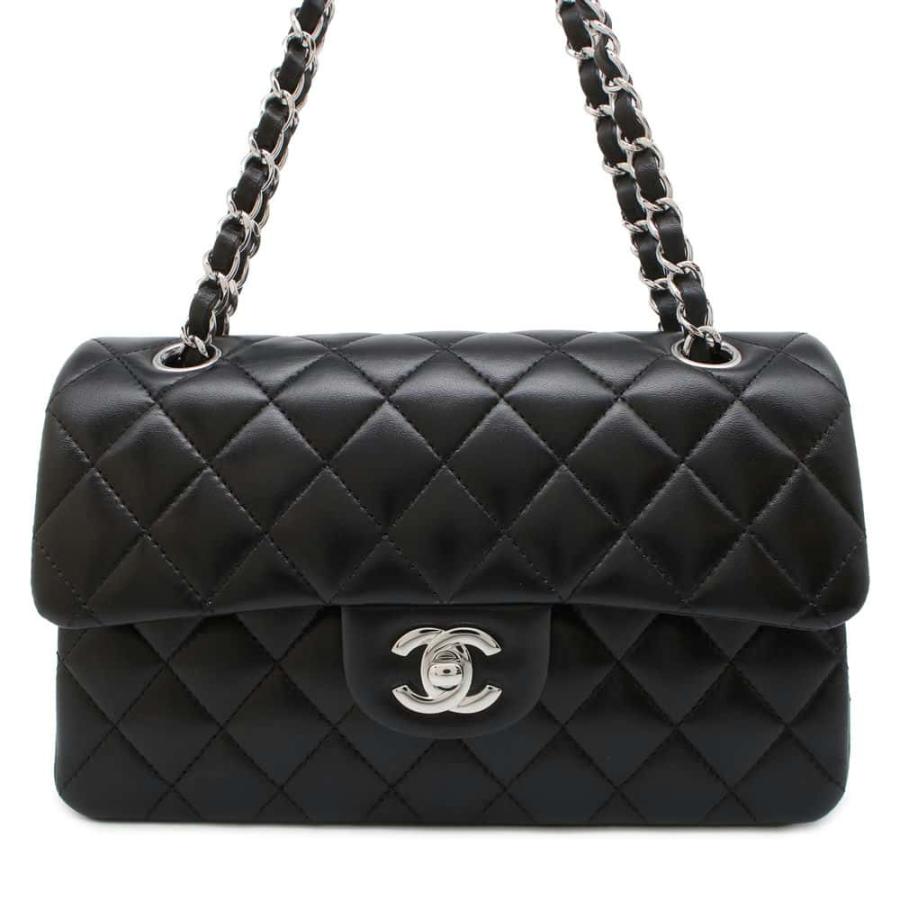 シャネル チェーンショルダーバッグ マトラッセ23 ココマーク ダブルチェーン ラムスキン A01113 CHANEL バッグ 黒 シャネル チェーンショルダーバッグ マトラッセ23 ココマーク ダブル