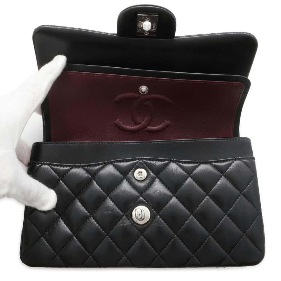 シャネル チェーンショルダーバッグ マトラッセ23 ココマーク ダブルチェーン ラムスキン A01113 CHANEL バッグ 黒 シャネル チェーンショルダーバッグ マトラッセ23 ココマーク ダブル