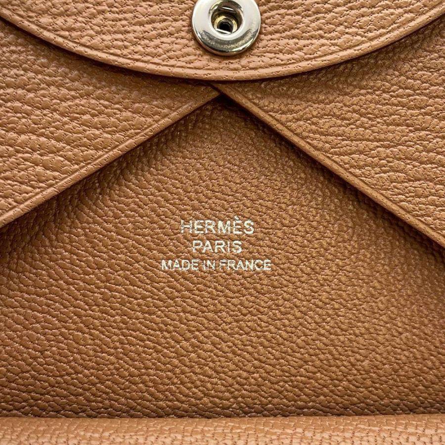 エルメス コインケース カルヴィ デュオ チャイ/シルバー金具 エプソン