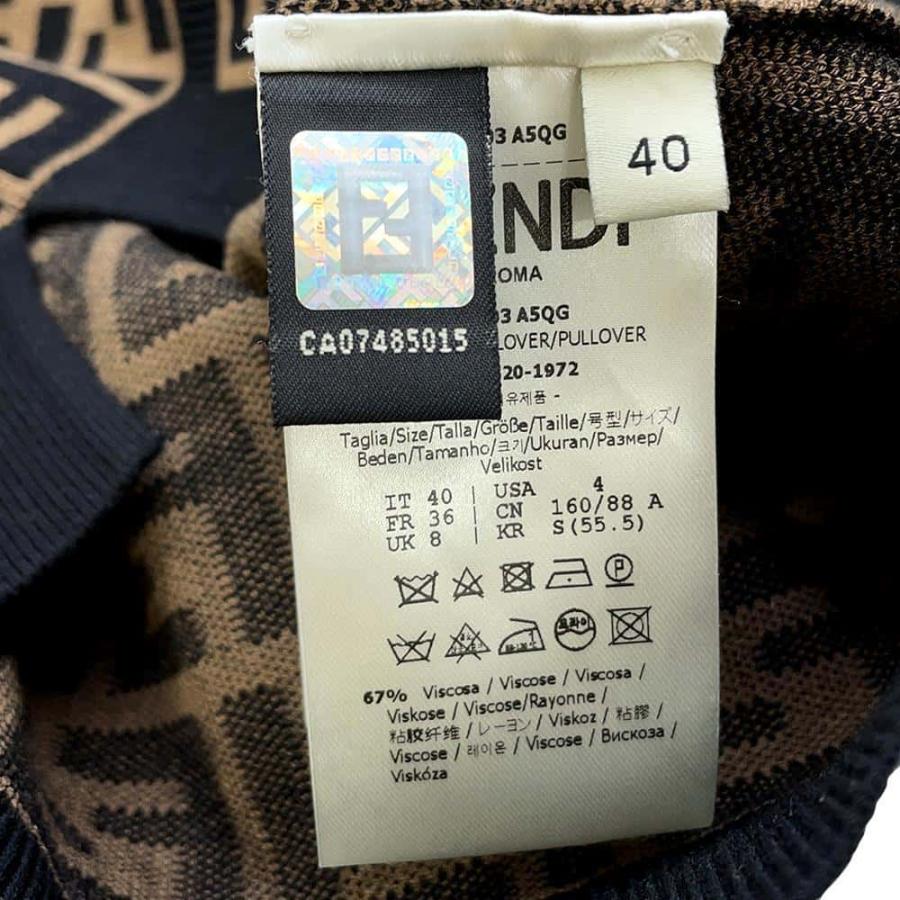 フェンディ ニット ズッカ柄 レーヨン レディースサイズ40 フェンディ ニット ズッカ柄 レーヨン レディースサイズ40