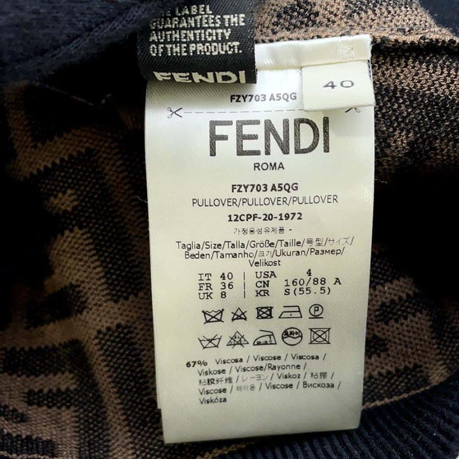 フェンディ ニット ズッカ柄 レーヨン レディースサイズ40 フェンディ ニット ズッカ柄 レーヨン レディースサイズ40