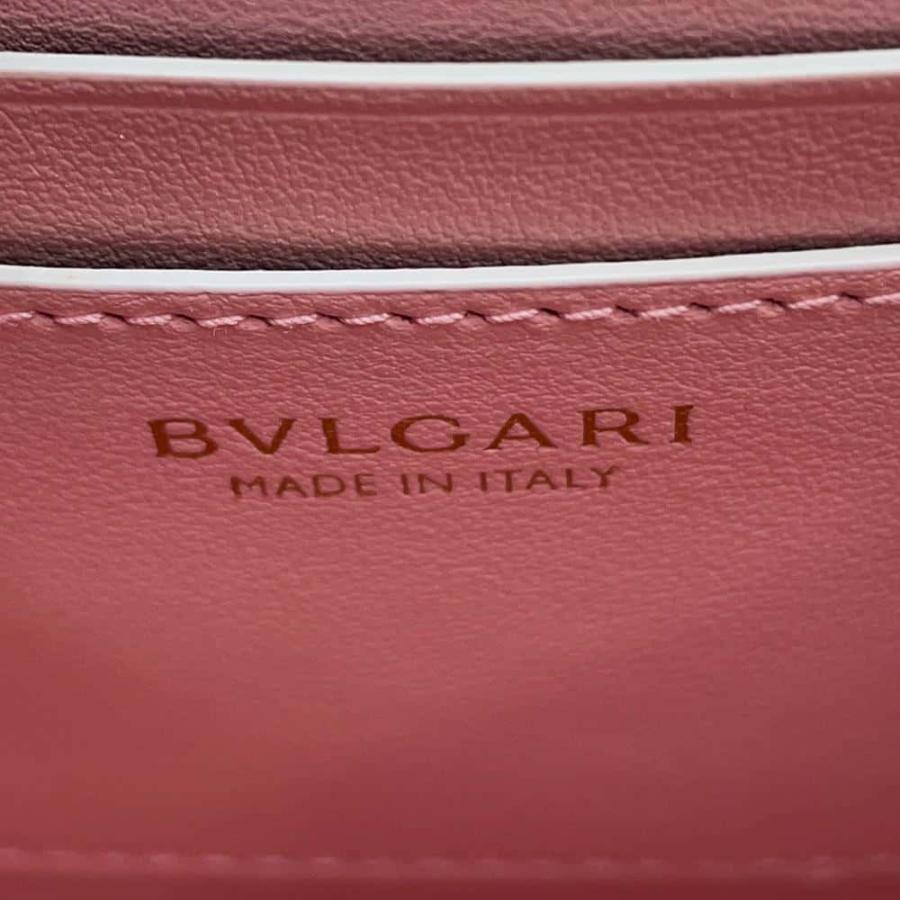BVLGARI ブルガリ セルペンティ カボション  レザー ショルダーバッグ ピンク レディース セルペンティ フォーエバー チェーンショルダーバッグ レザー ピンク