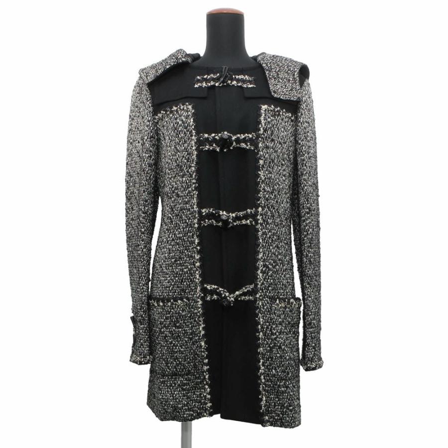 Chanel ダッフルコート黒38 シャネル