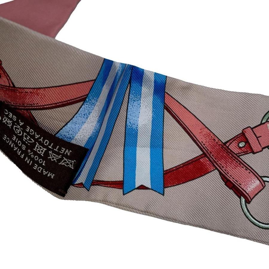エルメス  Jumping ジャンピング総柄シルクツイリースカーフ メンズ エルメス スカーフ ツイリー ジャンピング Jumping HERMES シルク