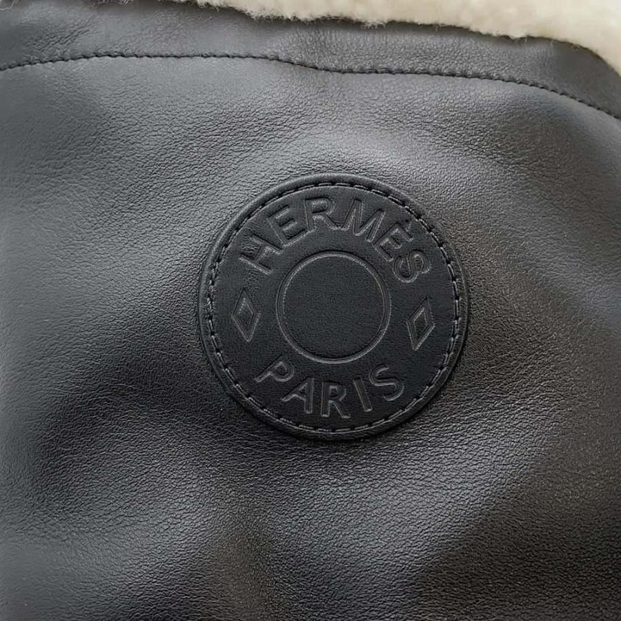 エルメス ショートブーツ ジャーニー カーフレザー/シープスキン  