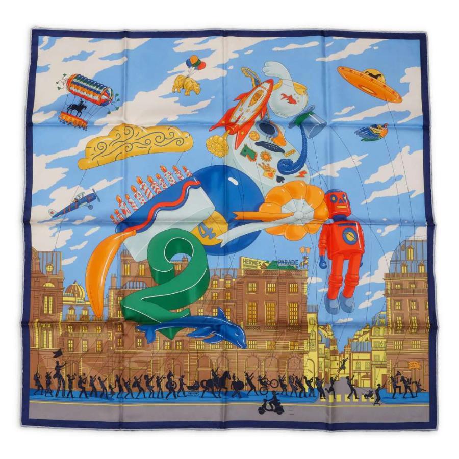 エルメス カレ90 カレ エルメス・パラード HERMES カシミヤ スカーフ