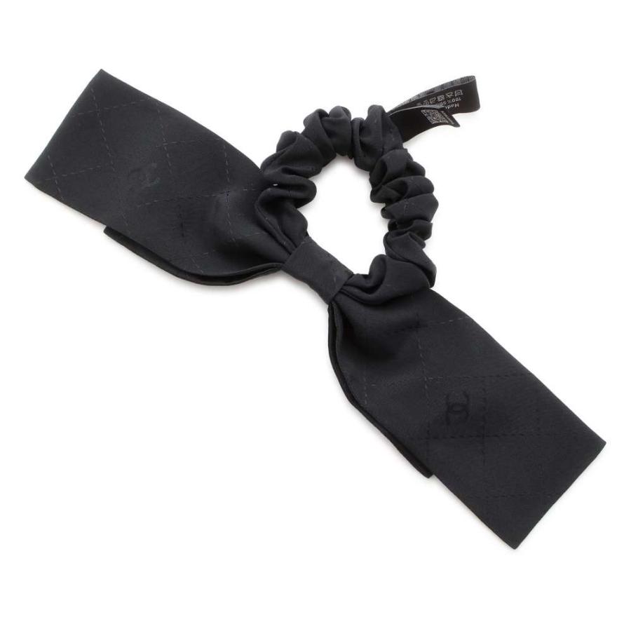 シャネル　リボンシュシュ CHANEL シャネル AA9064 ロゴ シルク リボン シュシュ ピンク