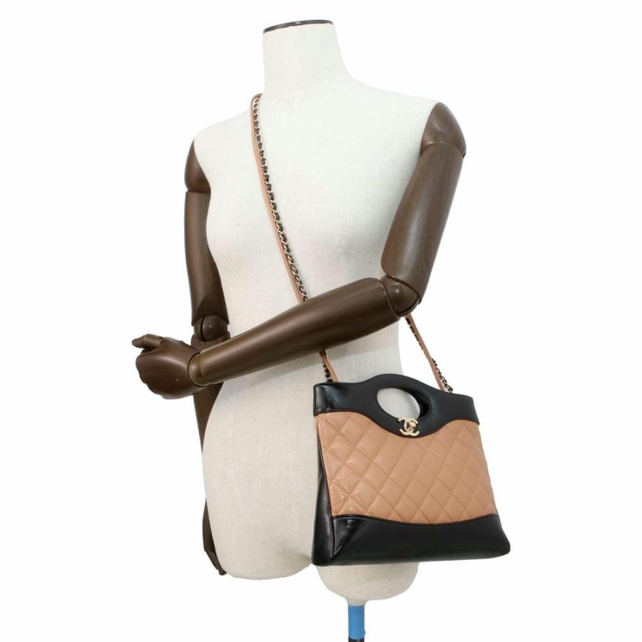 CHANEL シャネル シャネル31 ショルダーバッグ シャイニーラムスキン ブラック ゴールド金具 AS4133 シャネル チェーンショルダーバッグ シャネル31 マトラッセ ミニ