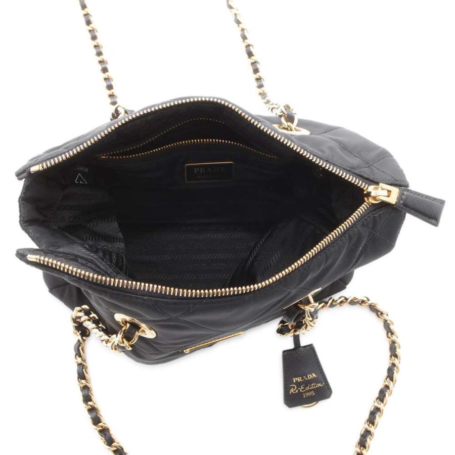 ◆SALE◆　■未使用■現行品■　プラダ  チェーン Re-Nylon スモール トート バッグ 1995 テスート ブラック 1BG468 【241390】□ 楽天市場】プラダ トートバッグ Re-Edition 1995 チェーン Re-Nylon