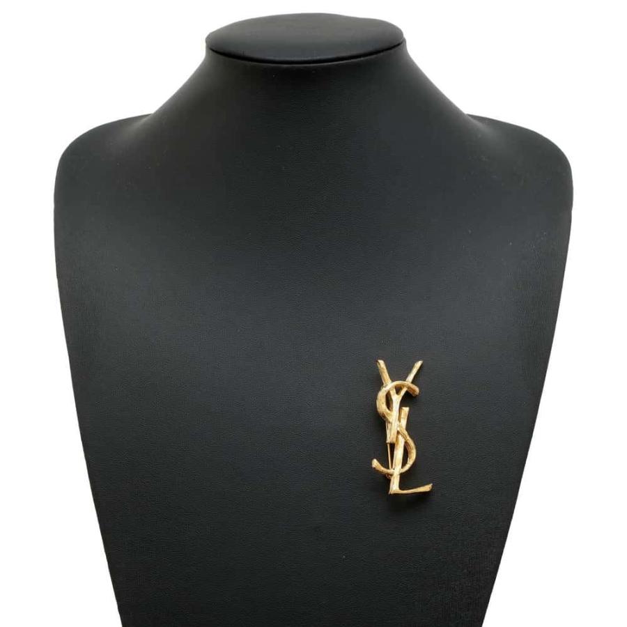 サンローランパリ ブローチ YSLロゴ カサンドラ メタル 748486 SAINT 