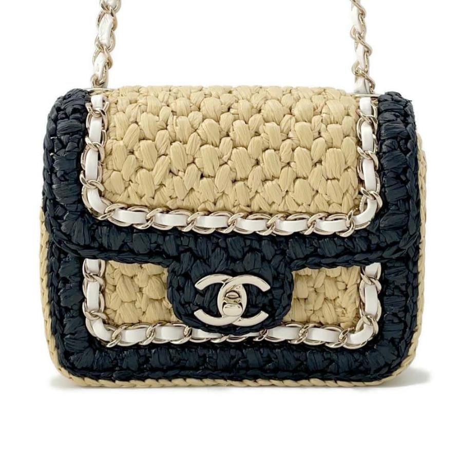 専用♡シャネル　CHANEL ラフィア　編み込み　チェーンショルダーバッグ 2023年 春夏 CHANEL シャネル ショルダーバッグ マトラッセ ミニ
