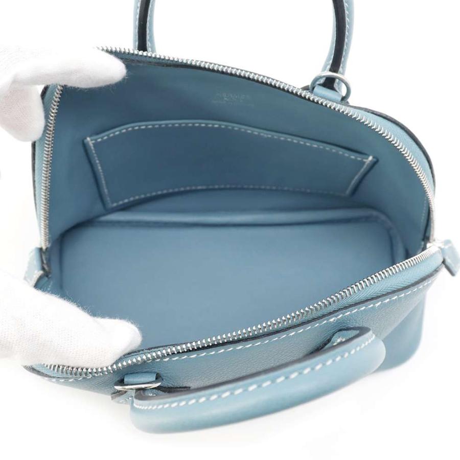 エルメス ボリード1923 ミニ ニューブルージーン/シルバー金具 エバー