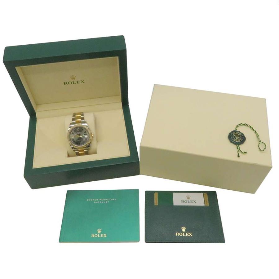 ROLEX純正　ディデイト　18ctイエローゴールド　LサイズBOX 付属16点 ロレックス デイトジャスト41 SS/K18YGイエローゴールド ランダム
