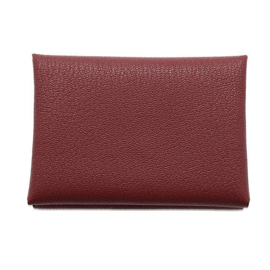 エルメス コインケース カルヴィ デュオ ルージュアッシュ/シルバー