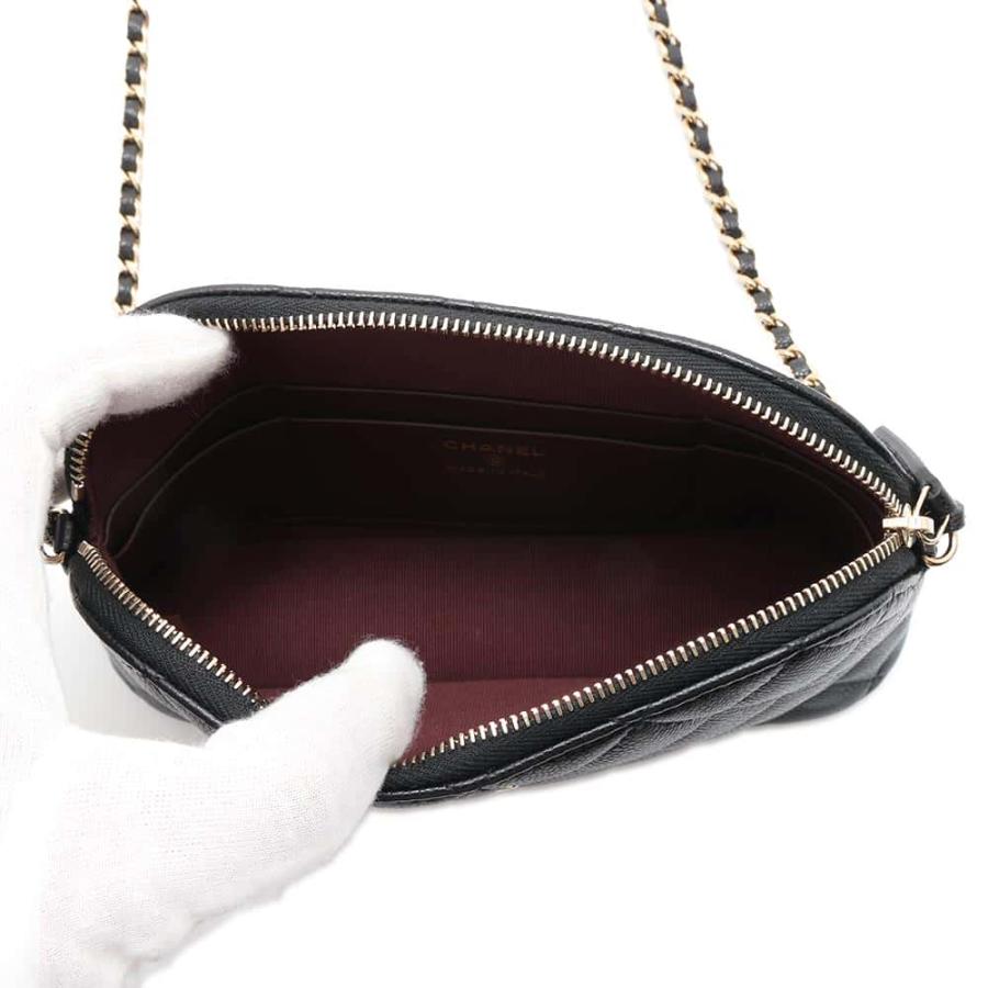 シャネル CHANEL クラシックチェーンショルダーバッグ AP4016 ブラック ゴールド金具 キャビア レディース ショルダーバッグ シャネル CHANEL クラシックチェーンショルダーバッグ AP4016 ブラック