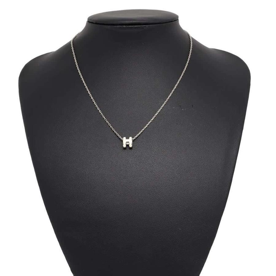 エルメス ネックレス ミニ・ポップアッシュ クレ/シルバー金具 HERMES 