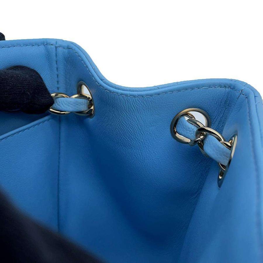 シャネル チェーンショルダーバッグ ココマーク マトラッセ キャビア  