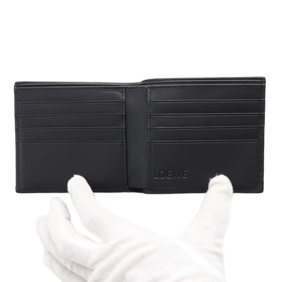 ロエベ 二つ折り財布 バイフォールド ウォレット アナグラム カーフ 