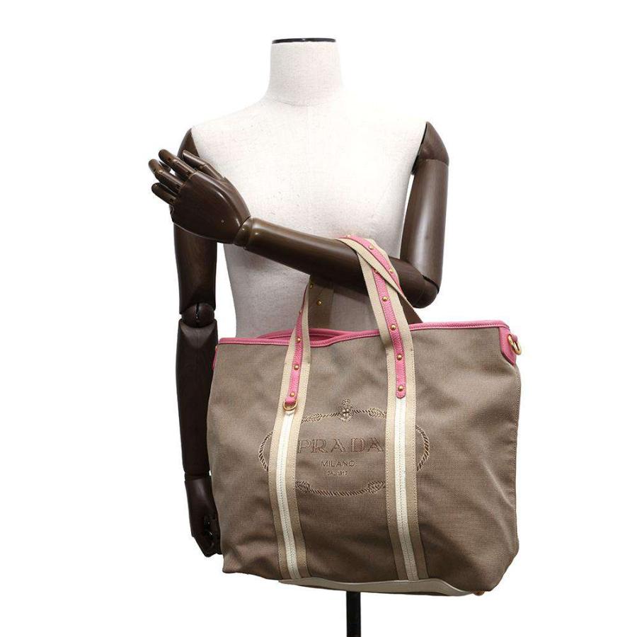 プラダ トートバッグ ロゴ ジャガード BN1452 PRADA 2wayショルダー 