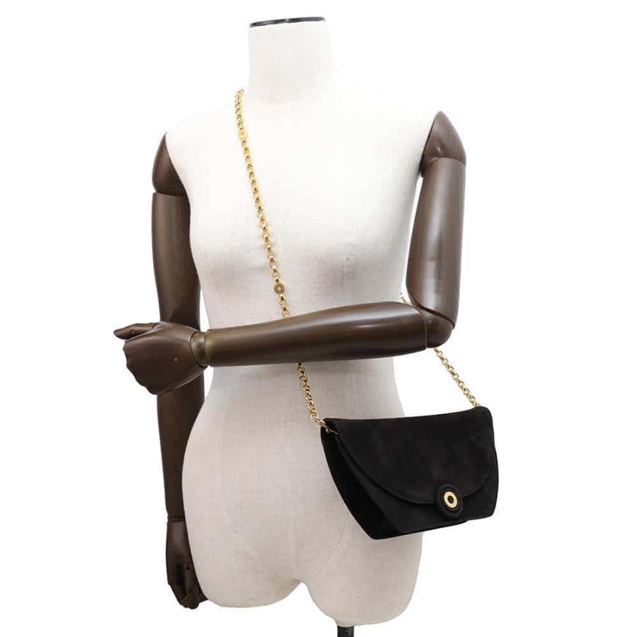 ティファニー チェーンショルダーバッグ スエード Tiffany&Co. 黒 2way 