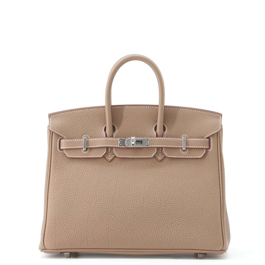 ハンドバッグ バーキン25 新品 シルバー金具 エトゥープ エルメス バーキン25 エトゥープ/シルバー金具 トゴ W刻印 HERMES