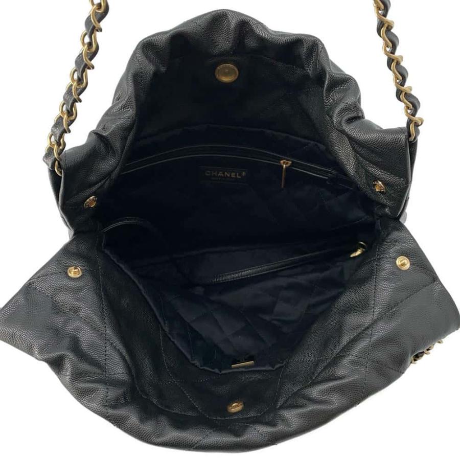 シャネル チェーンショルダーバッグ CHANEL22 スモール ソフトキャビア