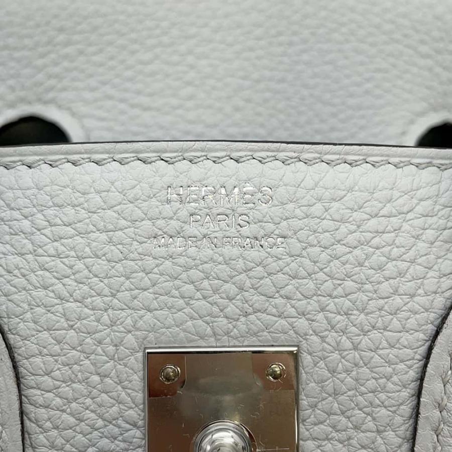 エルメス バーキン25 グリプラチナ/シルバー金具 トゴ W刻印 HERMES