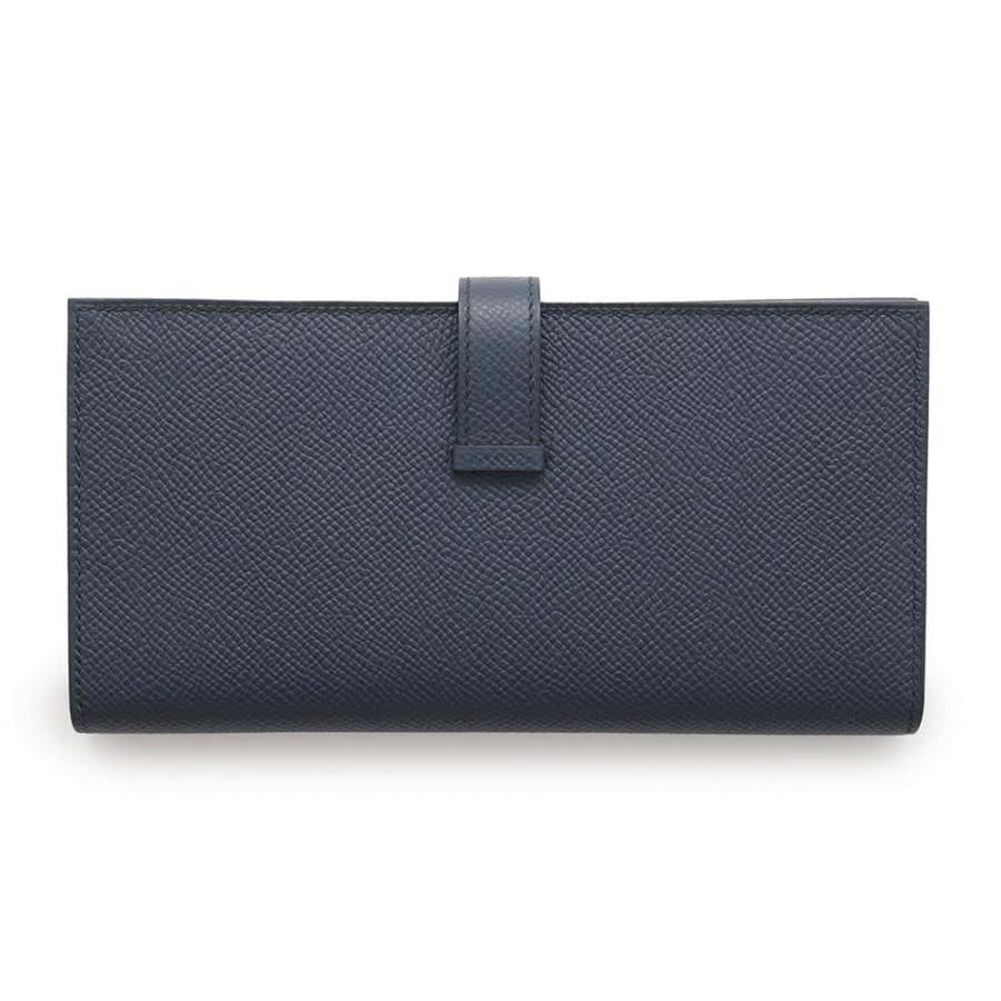 HERMES エルメス ベアンスフレ エプソン ブルーニュイ SV金具 Y刻印 エルメス 長財布 ベアンスフレ ブルーニュイ/シルバー金具 エプソン U