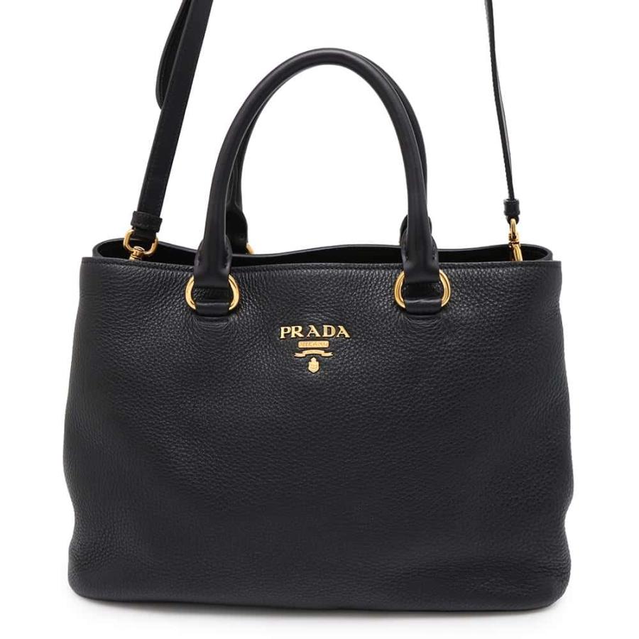 プラダ ハンドバッグ レザー 1BA579 PRADA 2wayショルダーバッグ 黒 