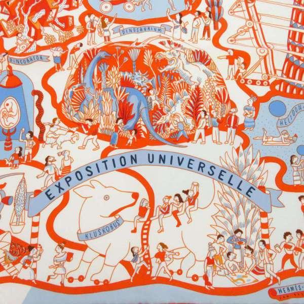 HERMES（エルメス） スカーフ カレ90 万国博覧会 Exposition