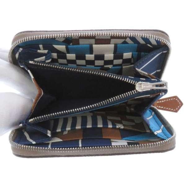 極美品 HERMES エルメスケース アザップコンパクトミニ エトゥープ HERMES（エルメス） コインケース アザップコンパクト シルクイン ミニ