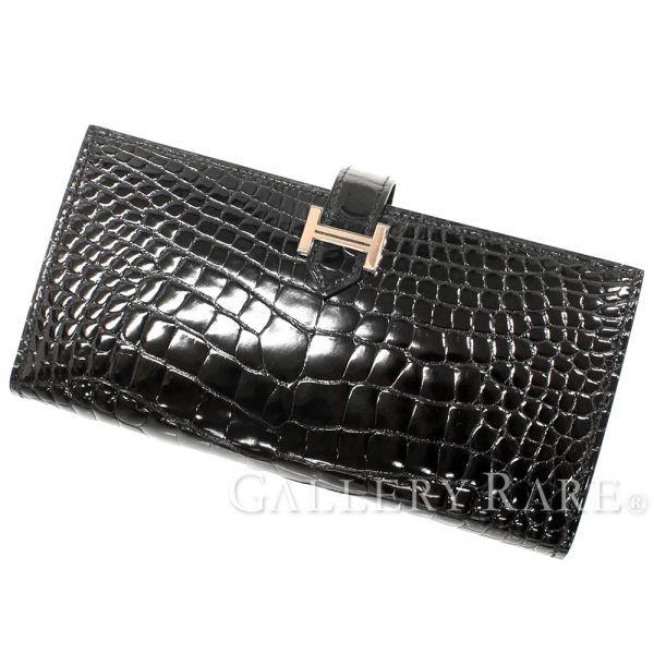 HERMES（エルメス） 長財布 ベアン クラシック マチ無し ブラック