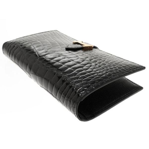 HERMES エルメス 長財布 ベアン クラシック マチ無し ブラック×ピンク