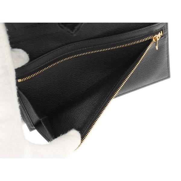 HERMES エルメス 長財布 ベアン クラシック マチ無し ブラック×ピンク