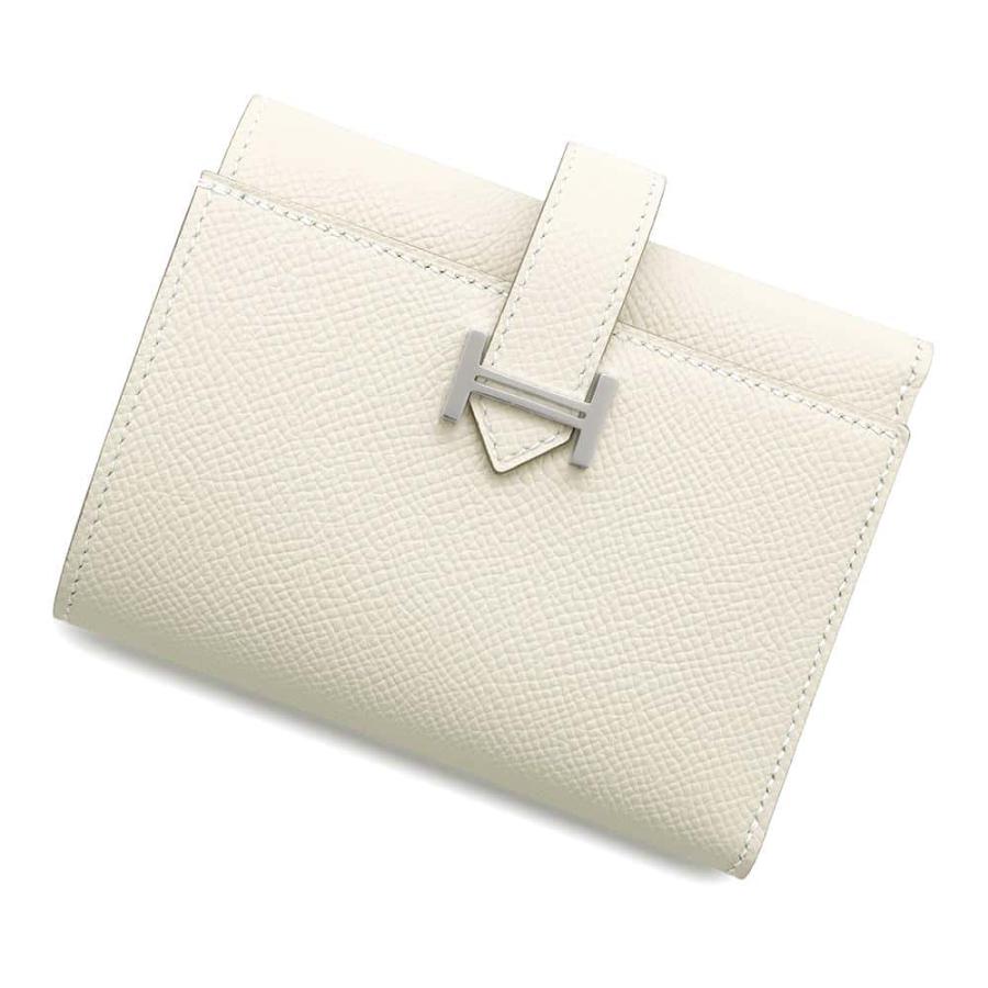 エルメス 三つ折り財布 ベアン コンビネ クレ/シルバー金具 エプソン W